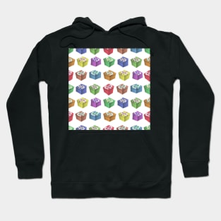 Pattern of colorful holiday boxes Hoodie